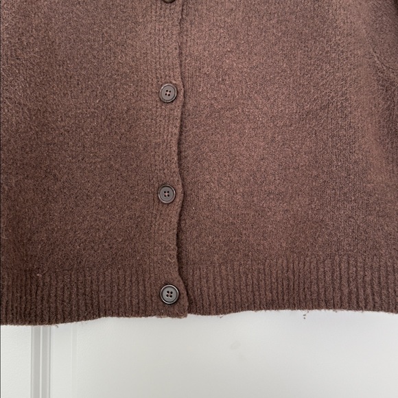 Universal Thread Chocolate Short Sleeve Knit Cardigan - Picture 5 of 9